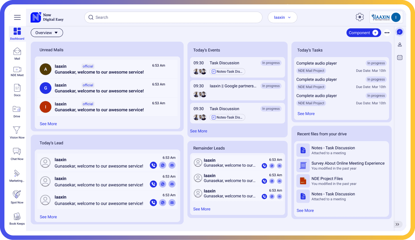 NDE Workspace Preview